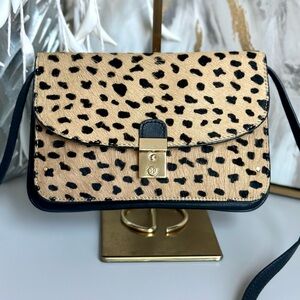 EUC Tory Burch Priscilla Calf Hair Cheetah Clutch Bag